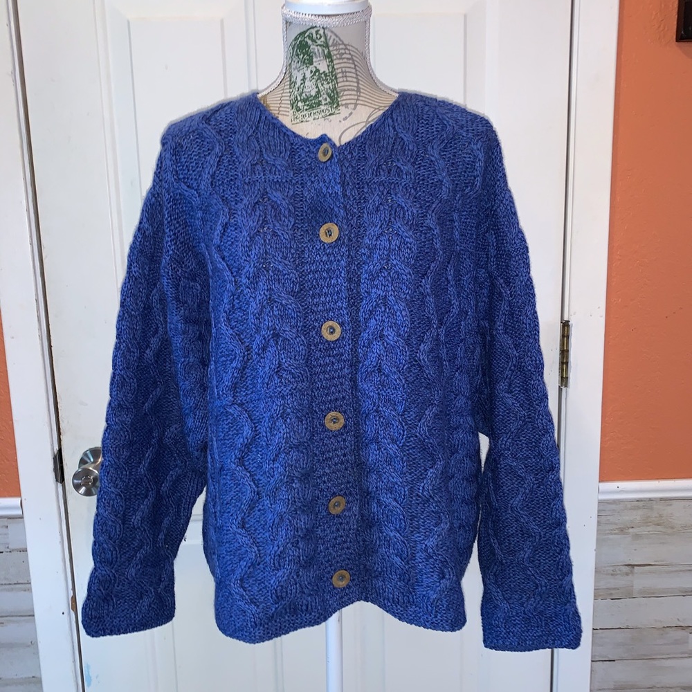 Amazing Carraig Donn Irish Wool Cardigan Sweater💕